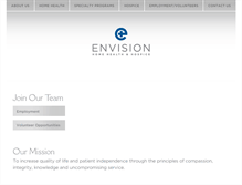 Tablet Screenshot of envisionhomehealth.com